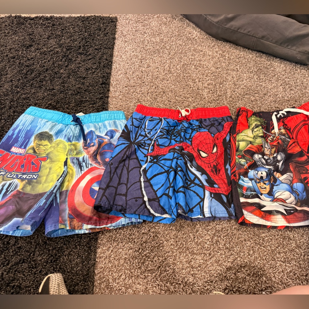 🍎Marvel Avengers and Spider-Man Swim Trunks